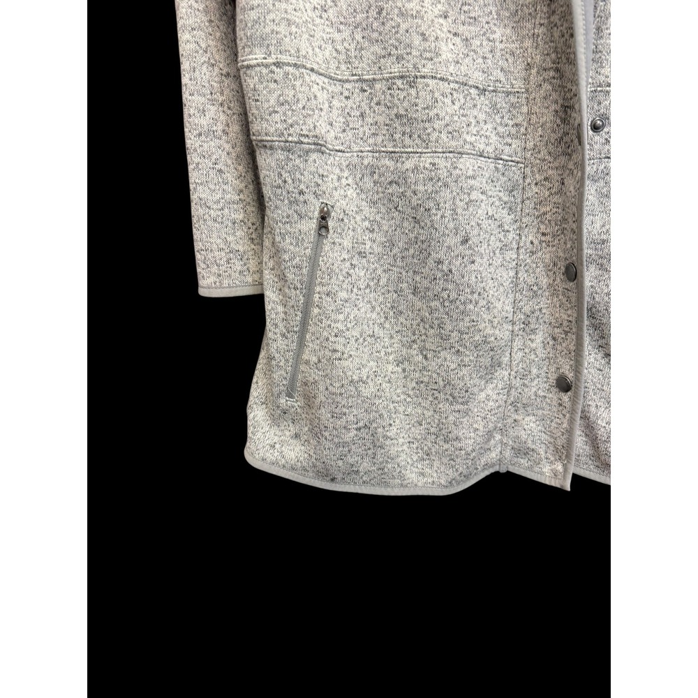 Eddie Bauer Sweater Fleece Jacket Women 2XL Grey Excellent Full Zip Mock Neck - Picture 10 of 16